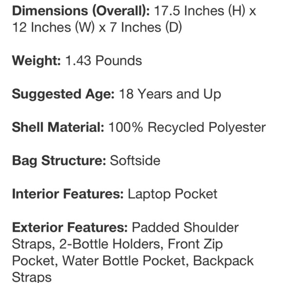 17.5" Backpack Beige - Open Story™ new - Picture 8 of 9